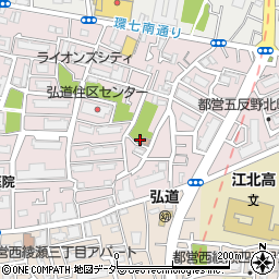弘道第一公園トイレ周辺の地図