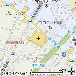 東京ワンク　東村山店周辺の地図