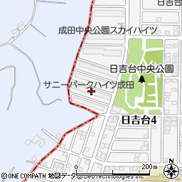 サニーパークハイツ成田管理組合　事務所周辺の地図