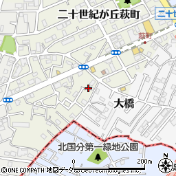 千葉県松戸市二十世紀が丘萩町306周辺の地図