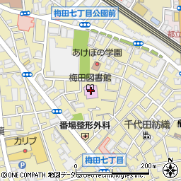 東京都足立区梅田7丁目13周辺の地図