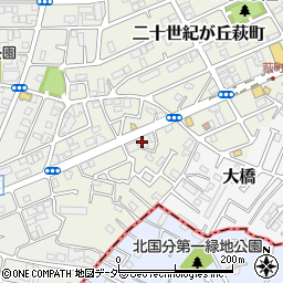 千葉県松戸市二十世紀が丘萩町221周辺の地図
