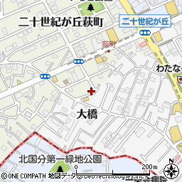 千葉県松戸市二十世紀が丘萩町239-5周辺の地図