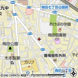東京都足立区梅田7丁目15周辺の地図