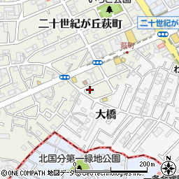 千葉県松戸市二十世紀が丘萩町239-12周辺の地図