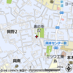 東京都足立区興野周辺の地図