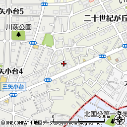 千葉県松戸市二十世紀が丘萩町198周辺の地図