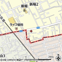 水道修理の救急車新座新堀店周辺の地図