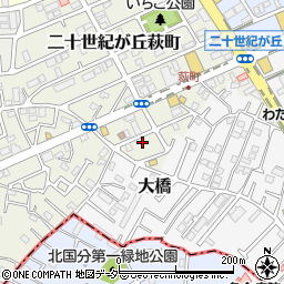 千葉県松戸市二十世紀が丘萩町239-8周辺の地図