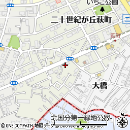 千葉県松戸市二十世紀が丘萩町224周辺の地図