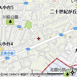 千葉県松戸市二十世紀が丘萩町198-4周辺の地図