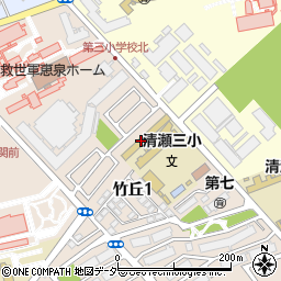 清瀬市立　三小学童クラブ周辺の地図