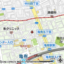 亀有駅前郵便局周辺の地図