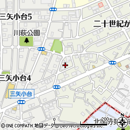 千葉県松戸市二十世紀が丘萩町197周辺の地図