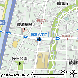 綾瀬６周辺の地図