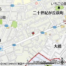 千葉県松戸市二十世紀が丘萩町168周辺の地図