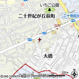 千葉県松戸市二十世紀が丘萩町234-4周辺の地図