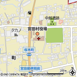 宮田村　役場住民係周辺の地図