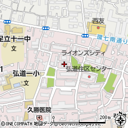 都営弘道二丁目第二－６号棟周辺の地図