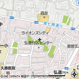 ファミーユ弘道周辺の地図