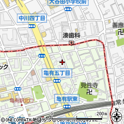 亀有東集い交流館周辺の地図