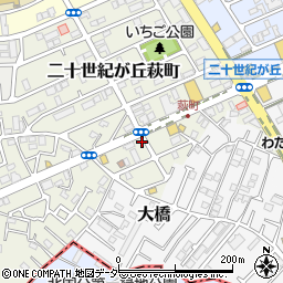 千葉県松戸市二十世紀が丘萩町238-6周辺の地図