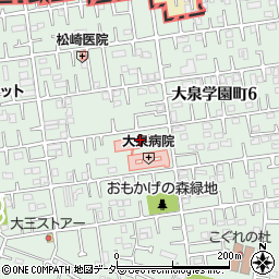 大泉病院周辺の地図