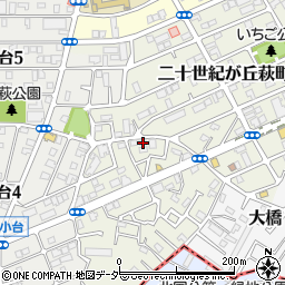 千葉県松戸市二十世紀が丘萩町181周辺の地図