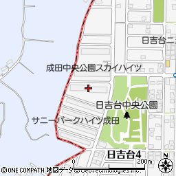 成田中央公園スカイハイツＡ棟周辺の地図