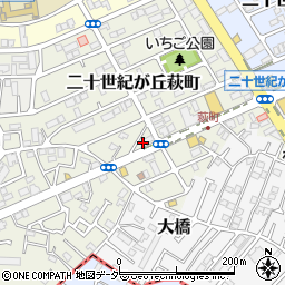 千葉県松戸市二十世紀が丘萩町126周辺の地図