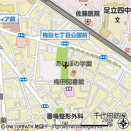 東京都足立区梅田7丁目周辺の地図