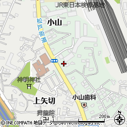 千葉県松戸市小山748周辺の地図