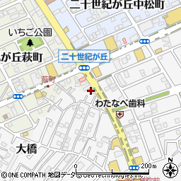 千葉県松戸市二十世紀が丘萩町274-4周辺の地図
