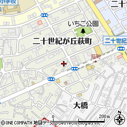 千葉県松戸市二十世紀が丘萩町122周辺の地図