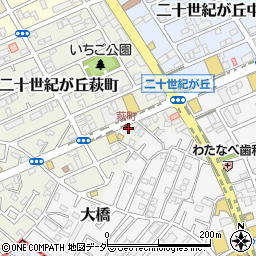 千葉県松戸市二十世紀が丘萩町264周辺の地図