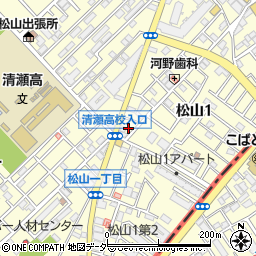 東京都清瀬市松山1丁目20周辺の地図