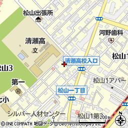 東京都清瀬市松山3丁目2周辺の地図