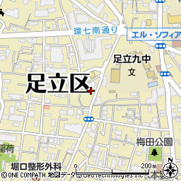 東京都足立区梅田5丁目14周辺の地図