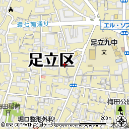 東京都足立区梅田5丁目15周辺の地図