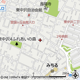 千葉県鎌ケ谷市東中沢周辺の地図