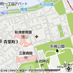 東京都東村山市青葉町3丁目38周辺の地図