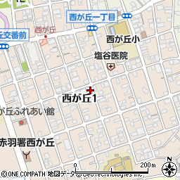 東京都北区西が丘1丁目周辺の地図