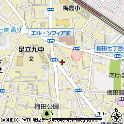 東京都足立区梅田7丁目17周辺の地図