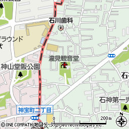 瀧見観音堂周辺の地図