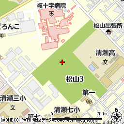 東京都清瀬市松山3丁目周辺の地図