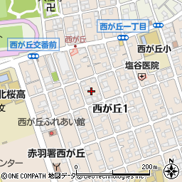 東京都北区西が丘1丁目31周辺の地図
