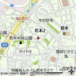 東京都板橋区若木2丁目周辺の地図