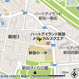 ベルク足立新田店周辺の地図
