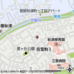 東京都東村山市青葉町3丁目周辺の地図