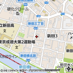 東京都足立区新田3丁目周辺の地図